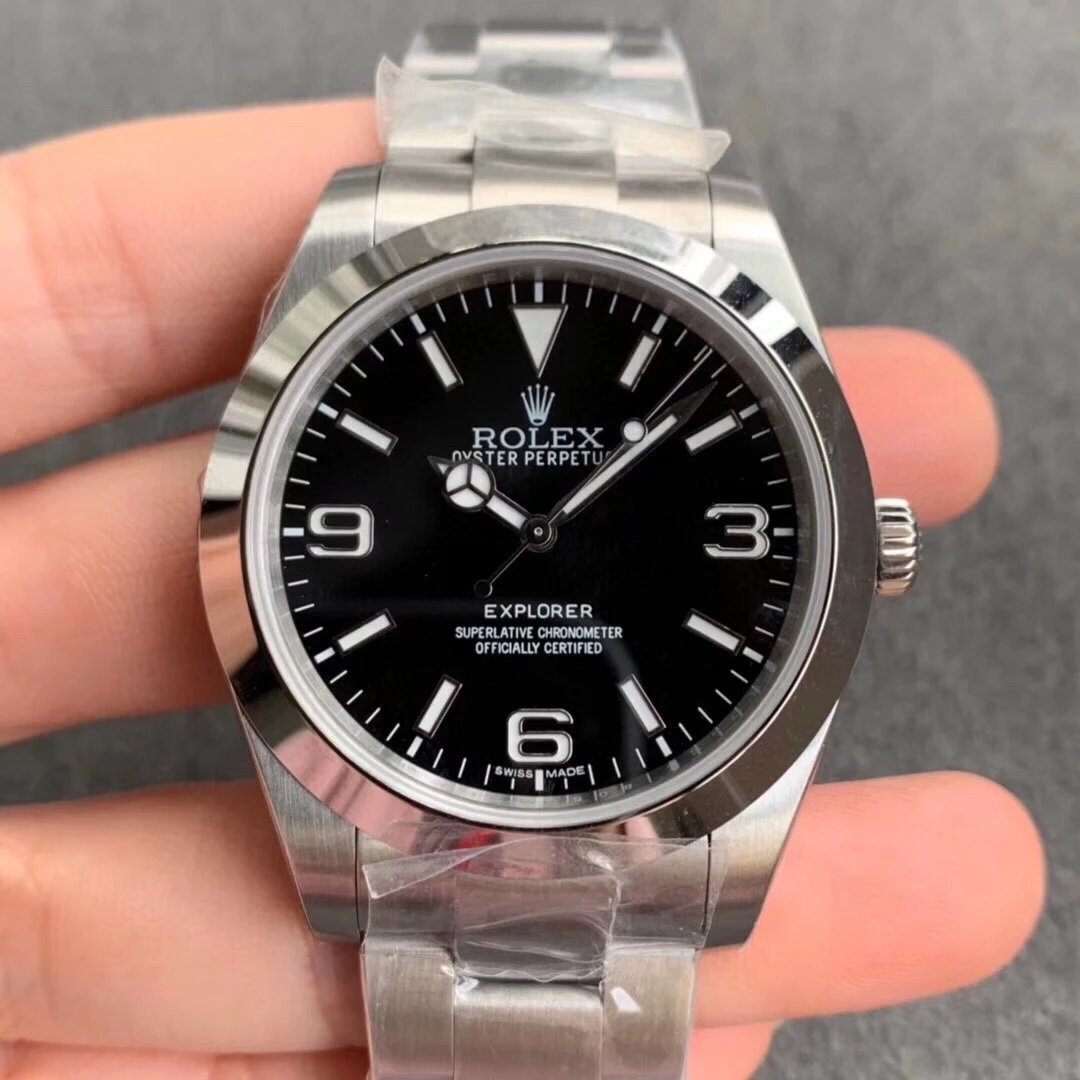 N厂劳力士探险家型系列214270黑盘钢带一比一复刻手表